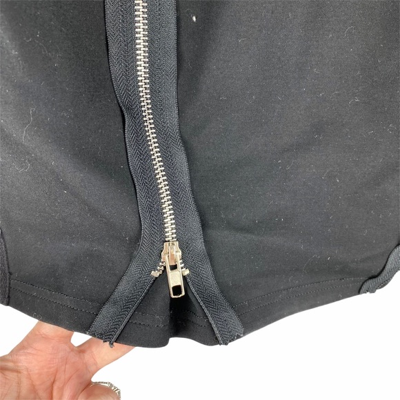 NWT LOLA X LF Moto Zipper Mini Black Skirt Size 10 - Picture 8 of 9